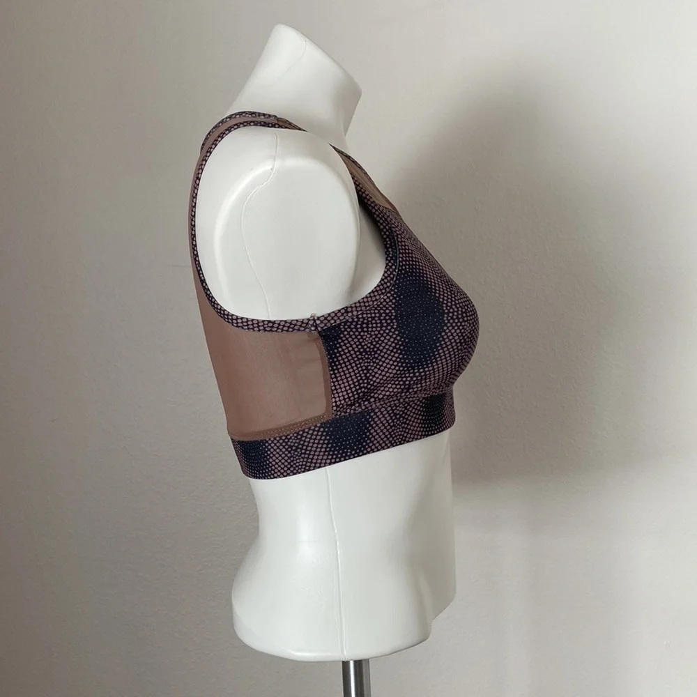 NovaSport Polka Dot Mesh Sports Bra Mauve High Performance Sports Bra Size M - Picture 4 of 7